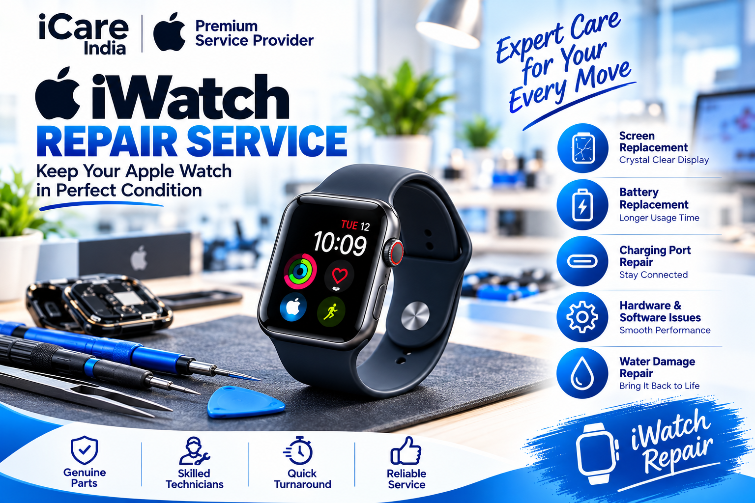 Apple Watch dim display repair in Bangalore