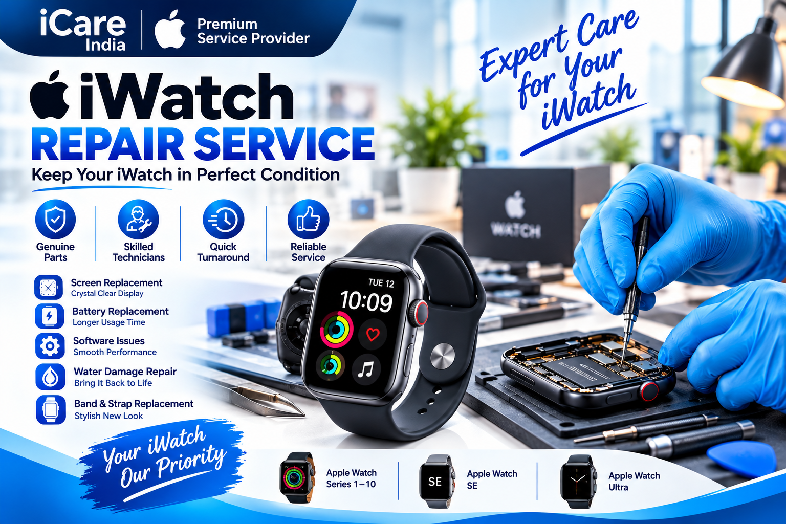 Apple Watch black screen repair in Bangalore